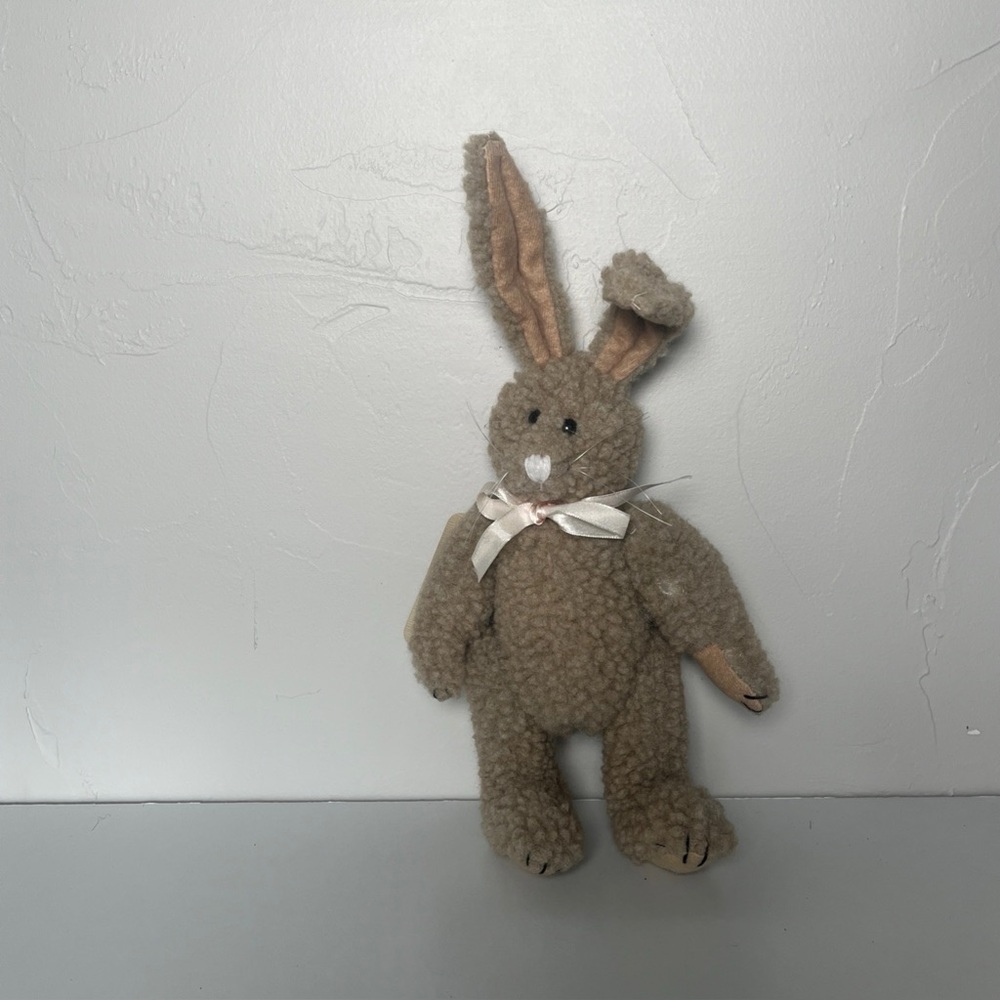 Boyd's Bears Bunny Rabbit Janet Pink Bow, Jointed 9", Archive Collection '90s
